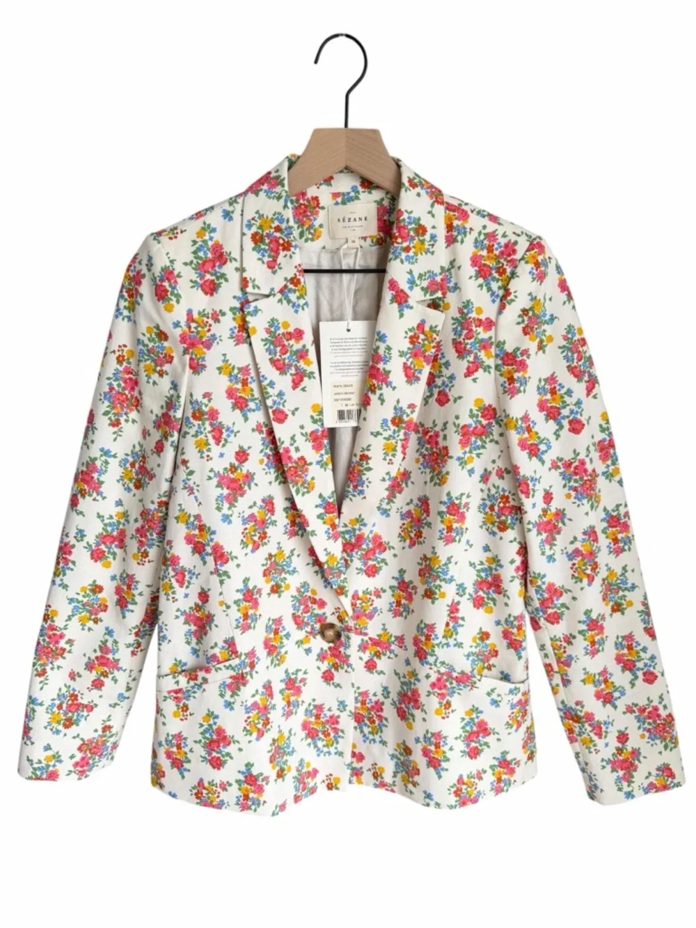 Sezane Gracie Jacket Jardin Secret Floral Size 6 NWT